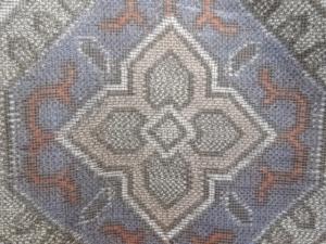 アンティーク　花蜀江紋織り出し本場村山泥大島紬単衣着物